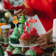 Merry Christmas Cake Toppers - 24pcs